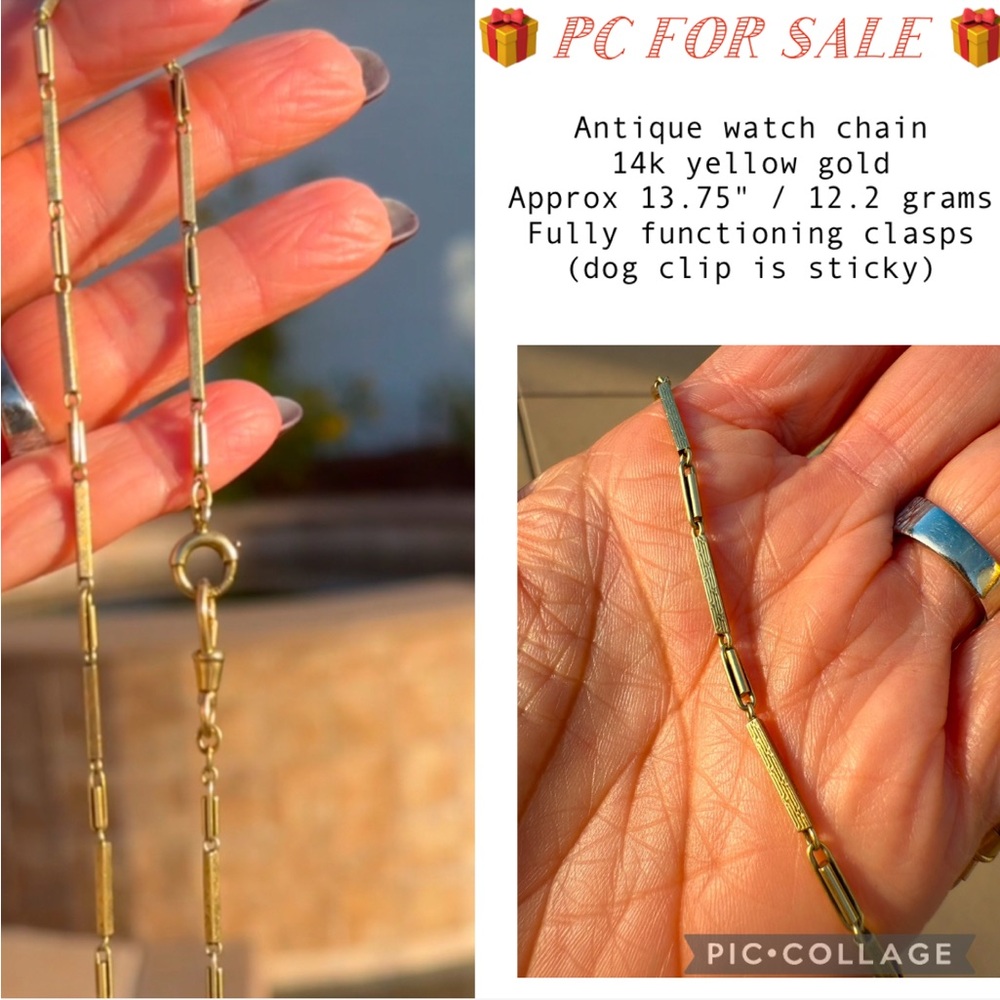 Antique 14k watch chain